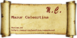 Mazur Celesztina névjegykártya